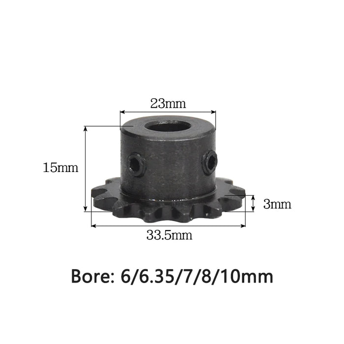 1pc 15T 04C Chain Gear 45# Steel 15 Teeth Industrial Transmission