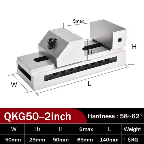 Precision Grinding Vise, Models QKG63, QKG50, QKG38 - 1.5 to 2.5 Inch