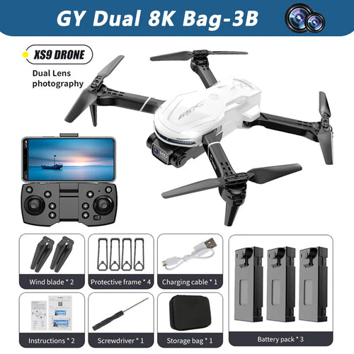 XS9 Drone 8K Professional HD Dual Camera GPS Obstacle Avoidance