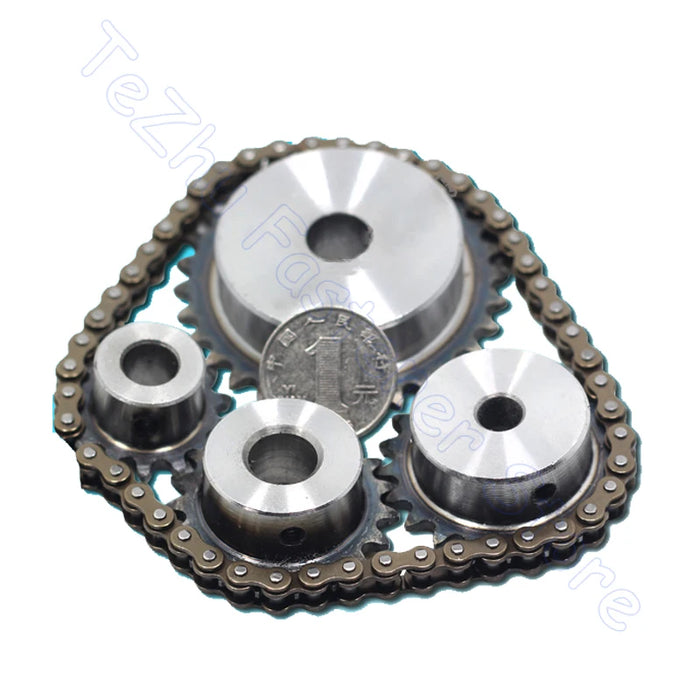 1pc 37-60 Tooth 04C Chain Gear 45# Steel 8mm-15mm Bore Industrial