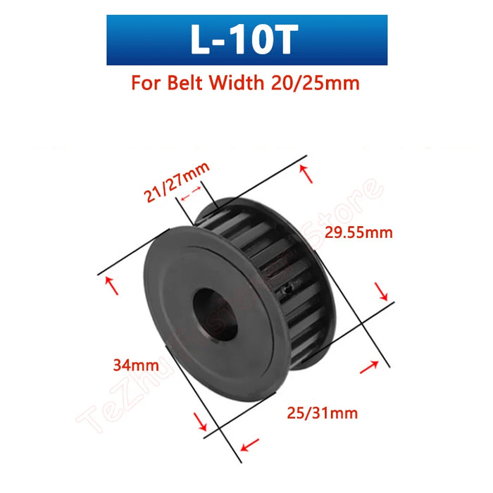 10T L Timing Pulley - 45# Steel Synchronous Wheel