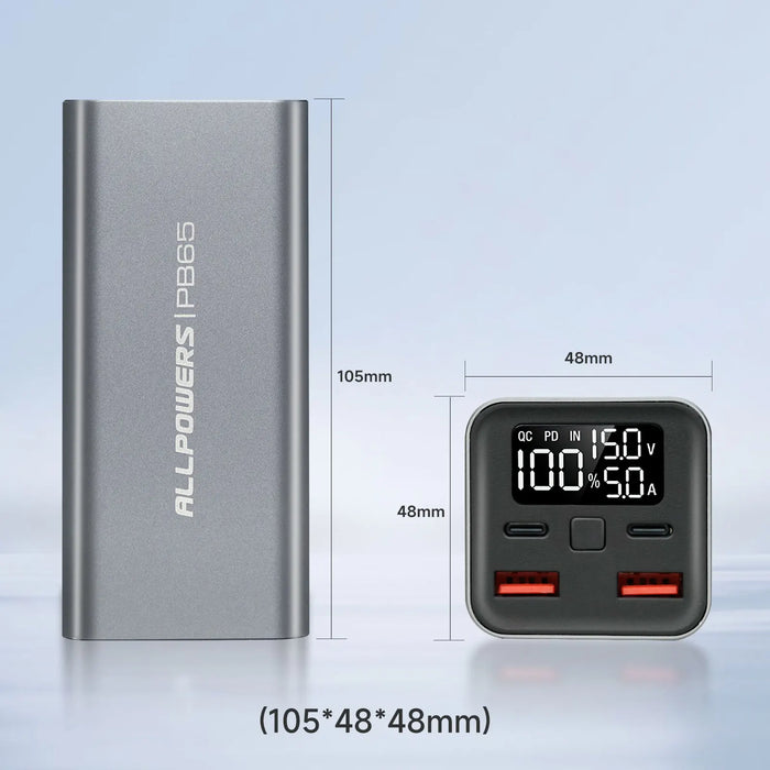 ALLPOWERS 16000mAh / 24000mAh Power Bank Type C PD 65W / 100W