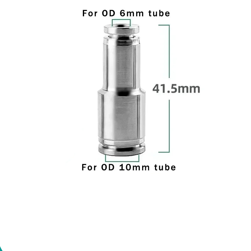 304 Stainless Steel Pneumatic Push-In Fitting – PU Straight / PG Reducer (4–16mm) 10/50/200PCS
