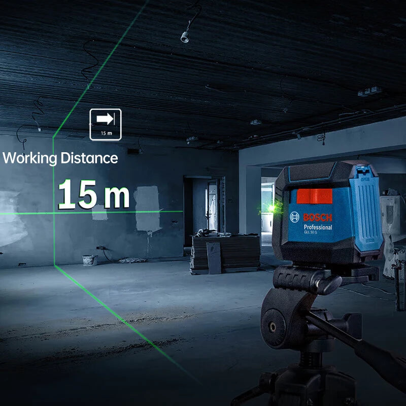 BOSCH Nivel Láser Verde GLL50G Nivel 2 Líneas 15M Autonivelante 