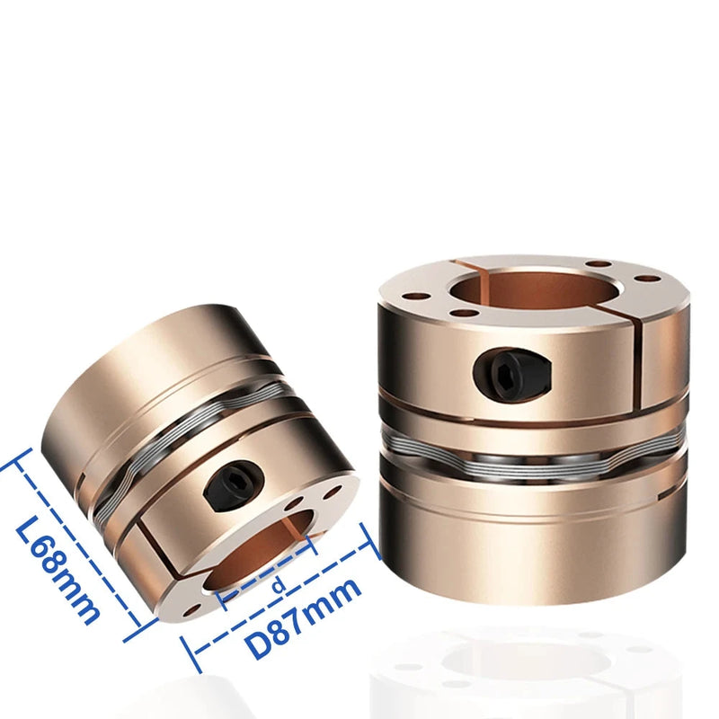 Alto esfuerzo de torsión 8 del acoplamiento D87 L68 del diafragma flexible del servomotor 