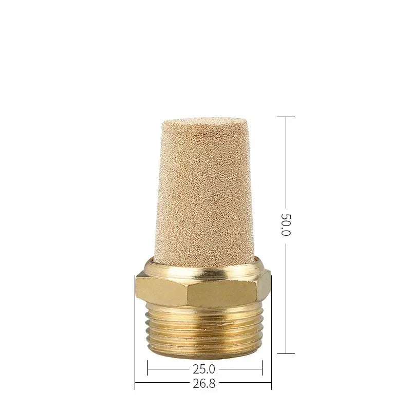 Brass Pneumatic Exhaust Muffler Silencer M5 – G1 (1/8"–1") | BSL Noise Reduction Filter (10–200 PCS)