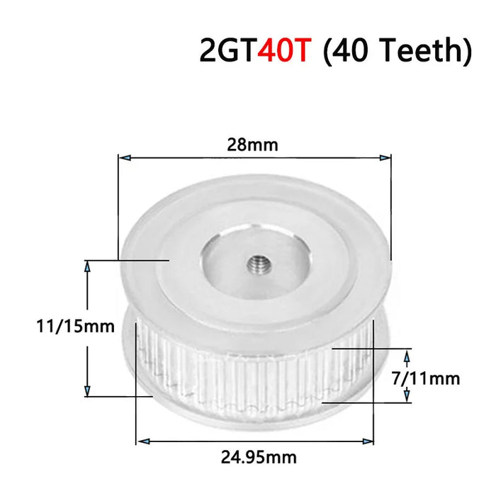 2GT 40 Teeth Timing Pulley - AF Type, 2mm Pitch