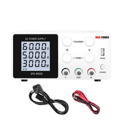 Digital USB DC Lab Power Supply, Regulated with LCD (DC 0-3A/5A/10A)