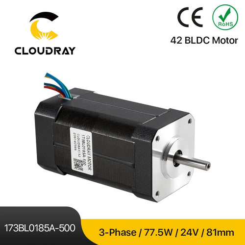 Motor BLDC Cloudray Nema17 77,5W 42mm Trifásico 4000Rpm 24VDC Cuadrado 