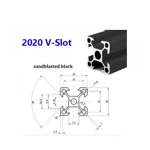 20x20 T-slot/V-slot Modular Aluminum Profile System