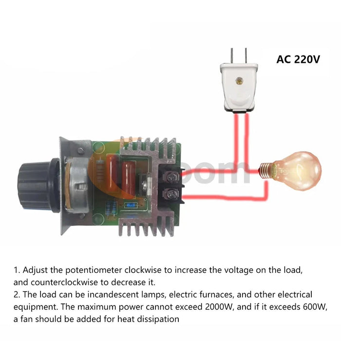 2000W High-Power Thyristor Governor Electronic Voltage Regulator