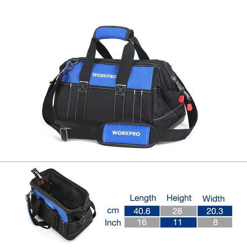 WORKPRO Werkzeug-Handtasche, Elektriker-Tasche, Werkzeug-Organizer, wasserdichtes Werkzeug