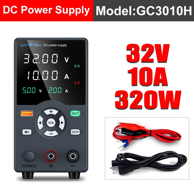Adjustable DC Bench Power Supply 30V 5A–10A USB Display Lab Voltage Regulator (GA3010H / DPS3010U)