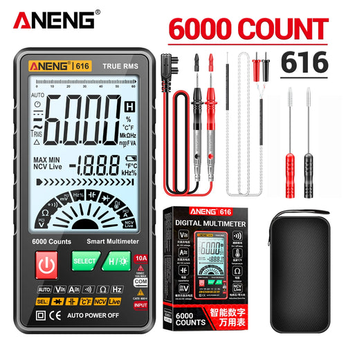 Digital Multimeter - 6000 Counts Ultra-Thin Intelligent AC/DC Multimeter