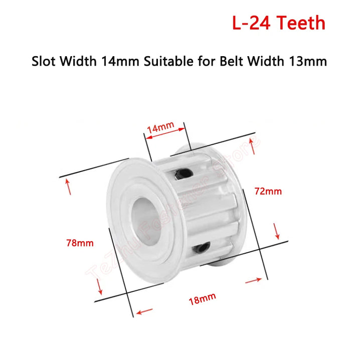 24 Teeth L Timing Pulley 24T Aluminium Synchronous Wheel for Belt