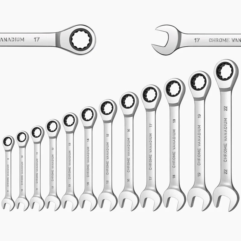 Ratcheting Combination Wrench Set