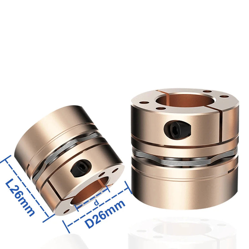 Acoplamiento de diafragma flexible D26 L26 4 mm a 12 mm 8 tornillos más grande 