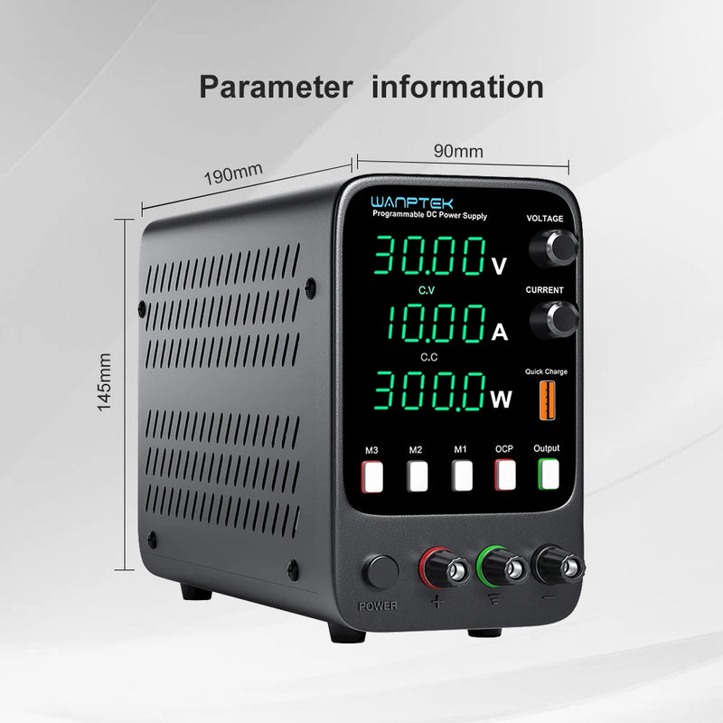 Adjustable DC Bench Power Supply 30V 10A / 60V 5A Digital Lab Voltage ...
