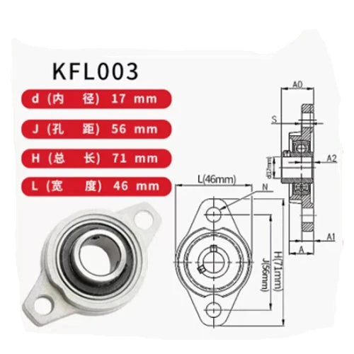 Rodamientos con carcasa de aleación de zinc KFL001 KFL004 KFL005 KFL000 KFL08 kfl08 
