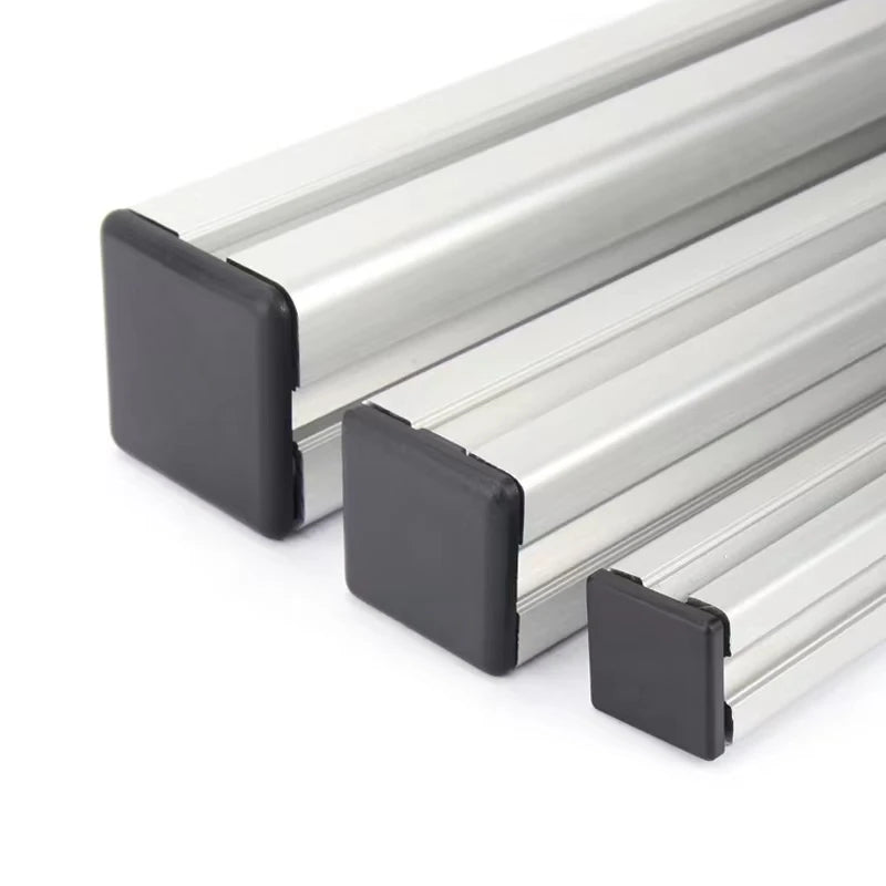 Placa de cubierta frontal de tapón de extremo para perfil de aluminio, 10 Uds. 