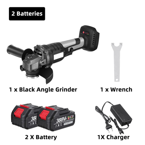 Amoladora angular sin escobillas Drillpro de 125 MM, amoladora inalámbrica 