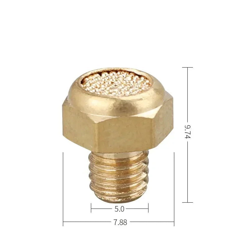 Brass Pneumatic Exhaust Muffler Silencer M5 – G1 (1/8"–1") | BSL Noise Reduction Filter (10–200 PCS)