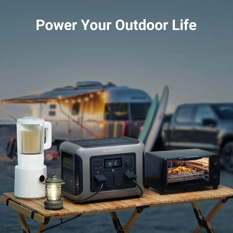 R1500 1152Wh Portable Power Station LiFePO4 – 1800W Pure Sine Wave Solar Generator 650W MPPT UPS 15ms (3000W Surge)