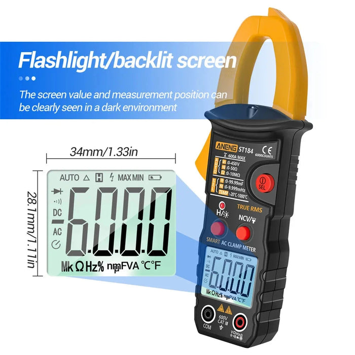 ST184 6000 Counts Digital Professional Clamp Multimeter