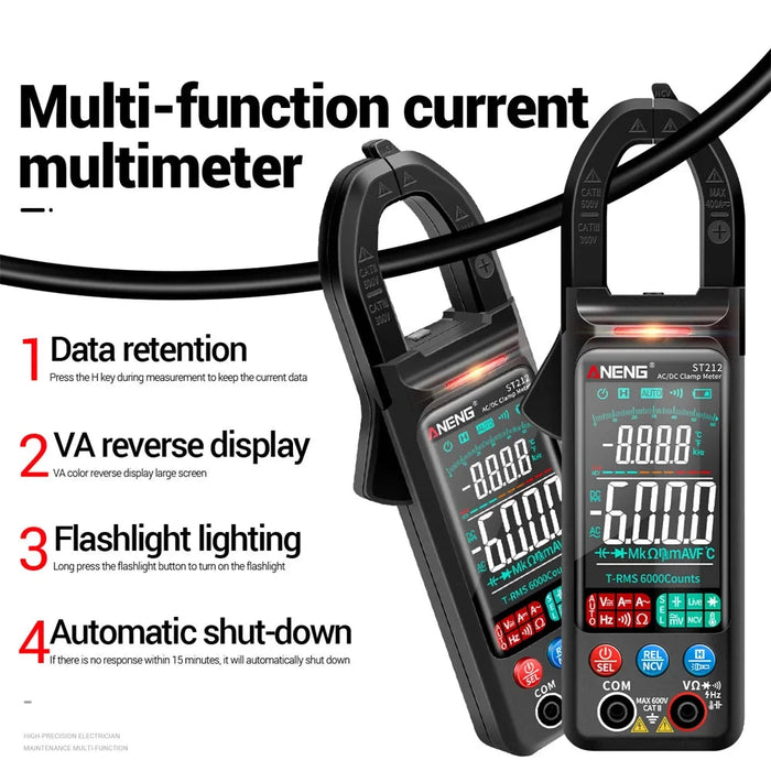 ST212 Digital Clamp Meter 6000 Counts AC/DC Current Multimeter