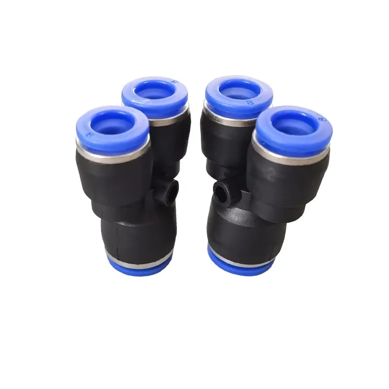 PW Y-Type Pneumatic Reducing Tee – Push-In Hose Connector 4–16mm (6 - 30PCS)