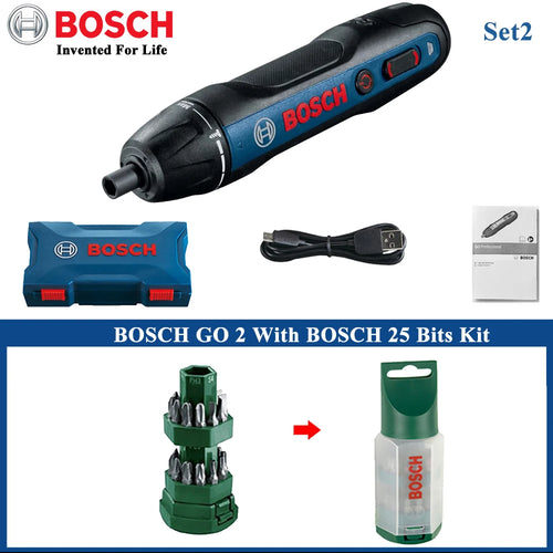 Bosch Go2 Electric Screwdriver Set 3.6V Rechargeable