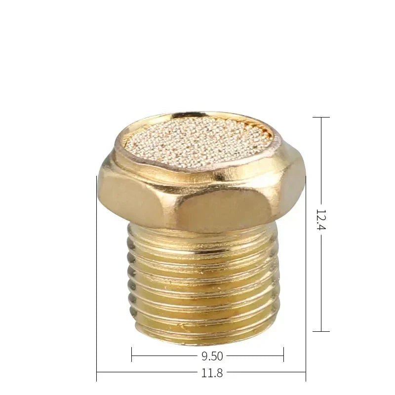 Brass Pneumatic Exhaust Muffler Silencer M5 – G1 (1/8"–1") | BSL Noise Reduction Filter (10–200 PCS)