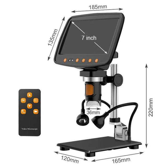 1000X Digital Microscope with 1080P 7" HD Display