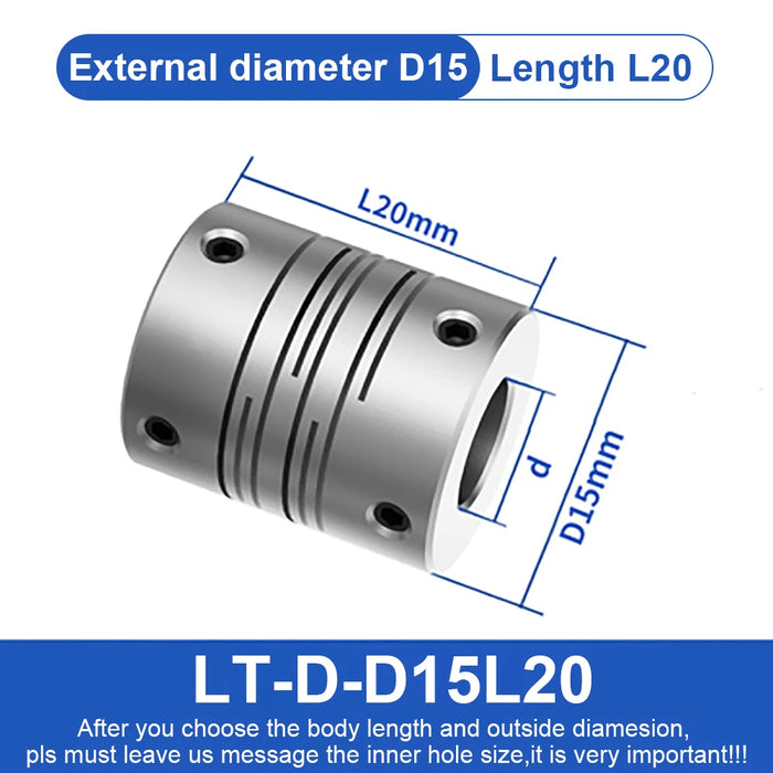 Parallel Line Coupling LT D15L20 - Motor Flexible Shaft Coupler