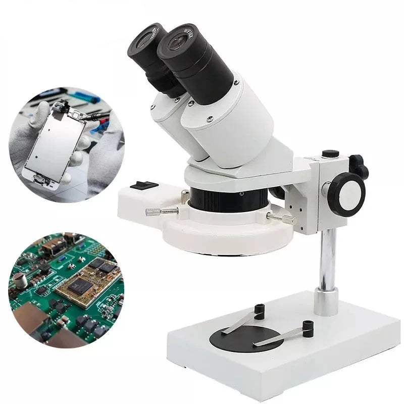 reparación que suelda del microscopio estéreo industrial iluminada 20X 40X 