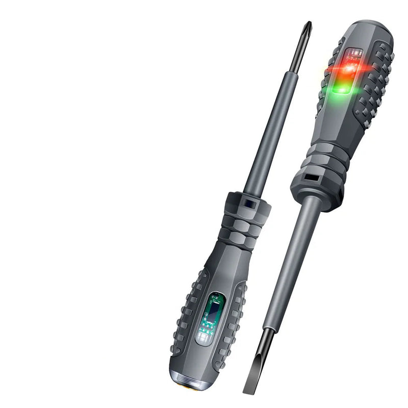 B05 Electric Tester Pen Screwdriver – Neon/LED Voltage Indicator, Slotted & Phillips Bit, Insulated Pocket Electrician Tool