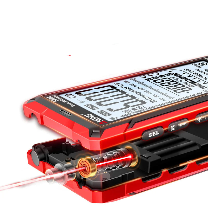 622A Smart Digital Multimeter 6000 Counts with Infrared Laser – Auto Range True RMS, 10A, NCV, Capacitance, Hz, Temperature