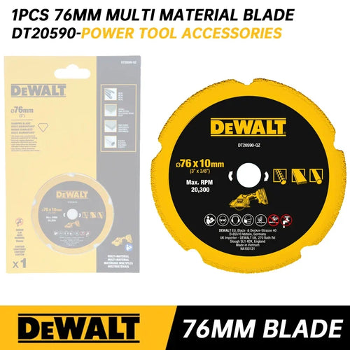 DEWALT 76 mm Multi-Material-Sägeblatt, Diamant-Fliesenklinge, Stahlschneiden für 