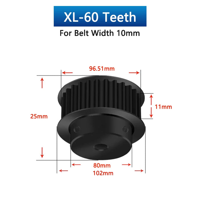 XL Timing Pulley Synchronous Wheel - 50, 60, 72 Teeth (BF Type)