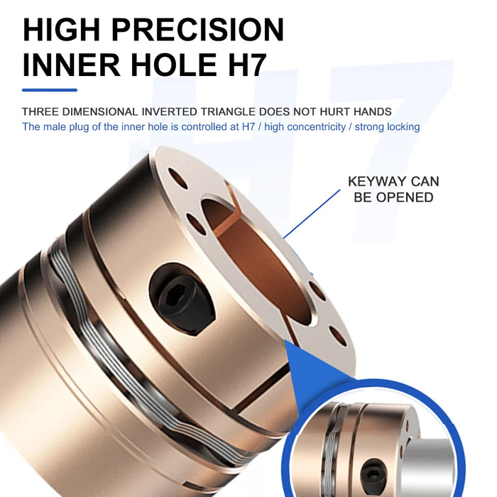 Flexible Diaphragm Coupling D40L35 8mm to 22mm 8-screw Larger