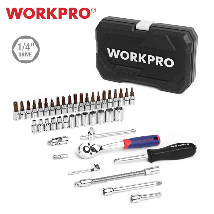 WORKPRO 35-48PC Tool Set Home Instruments Set of Tools for Car Repair