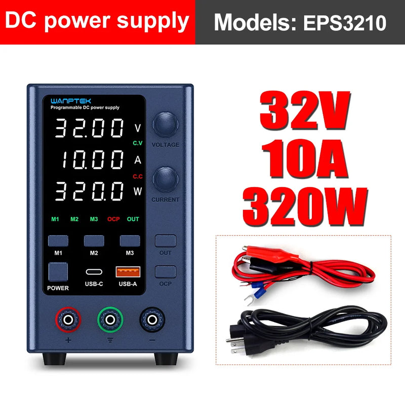 Adjustable Lab DC Power Supply 30V–160V Encoder Control with Memory Function (APS / EPS / TPS Series)