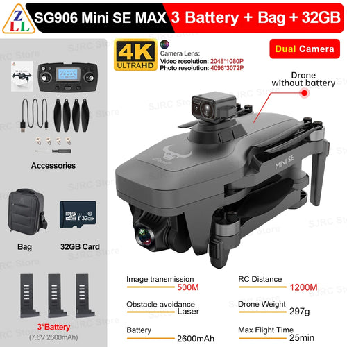 ZLL SG906 Mini SE Drone 4K Profesional HD Camera Dron With 1503