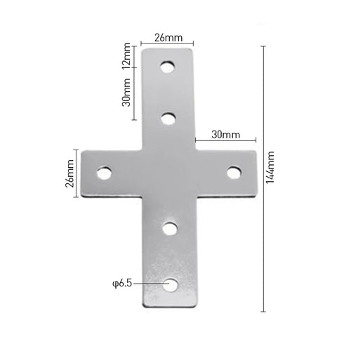 20/30/40/4080/4590L T-Shaped CrossSteel Connecting plate 5/10PCS