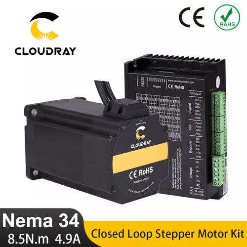 Cloudray Nema 34 Closed Stepper Motor Kit With Encoder 8.5N.m 4.9A