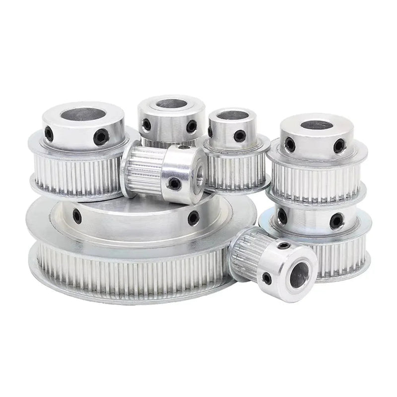 2GT / GT2 Timing Pulley (BF / K Type) – Aluminum Synchronous Pulley, 14T–25T, Bore 3–12 mm, for 6/10 mm Belts