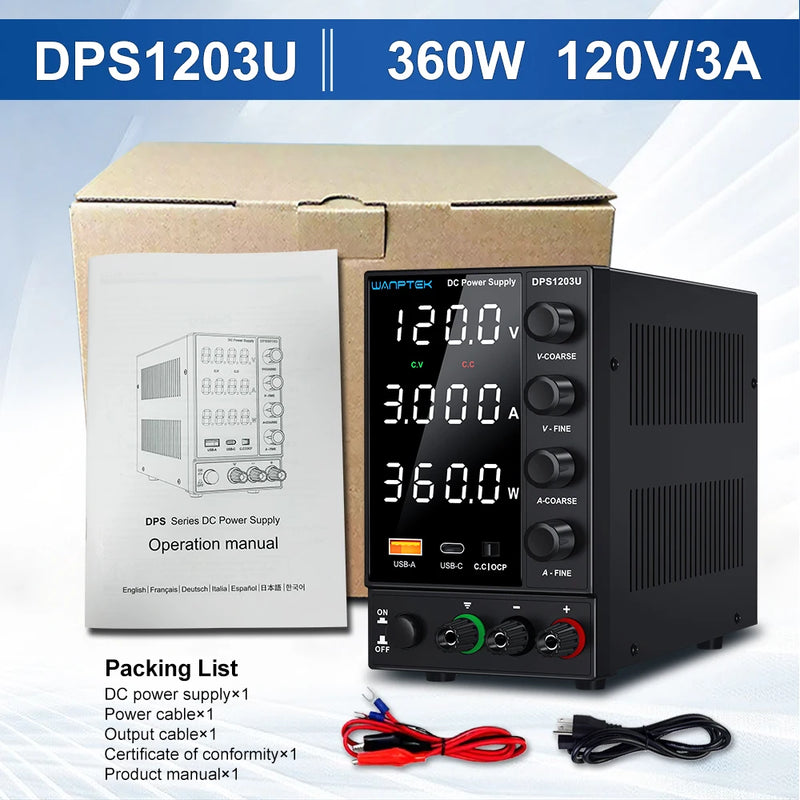 DPS Series Adjustable DC Bench Power Supply 30V–160V (2A–10A) | Stabilized Programmable Laboratory Power Source