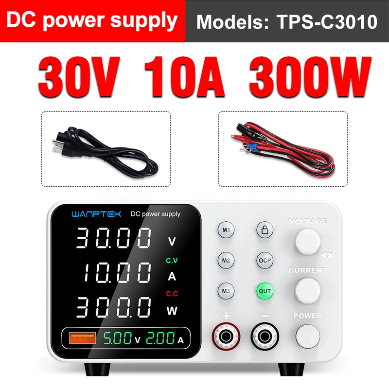Adjustable Lab DC Power Supply 30V–160V Encoder Control with Memory Function (APS / EPS / TPS Series)