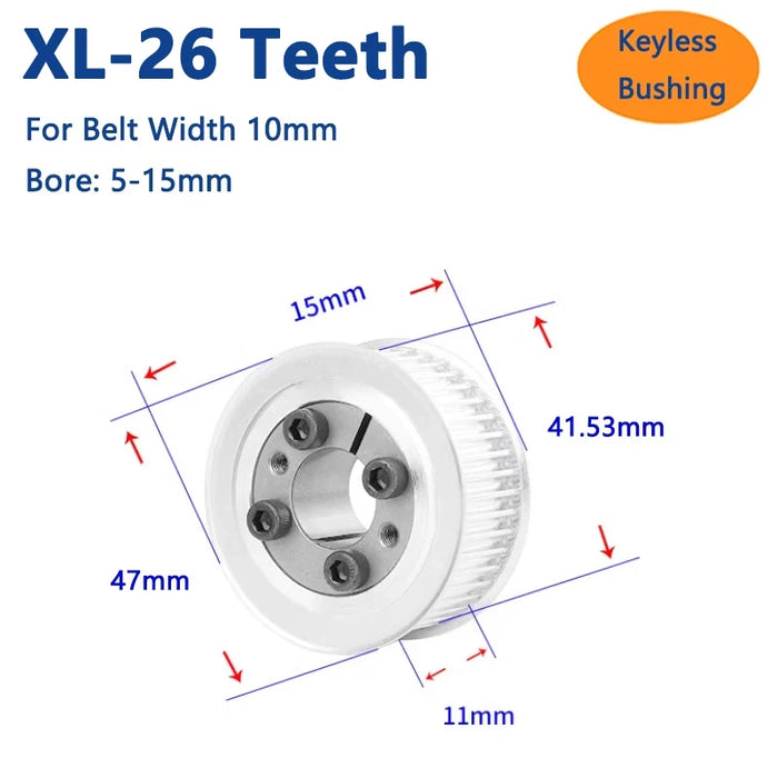 26 Teeth XL Expansion Sleeve Synchronous Wheel 26T Keyless Bushing