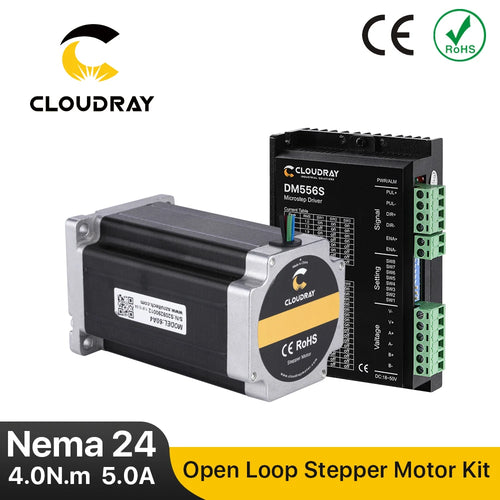 Kit de controlador de motor paso a paso Cloudray Nema 24, bucle abierto, 4,0 Nm, 5 A 